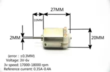 130 dc motor Small DC motor 3V-6V Miniature motor four-wheel motor small 1 pcs new mini 130 dc motor micro motor for diy four wheel motor small drive robotic scientific experiments