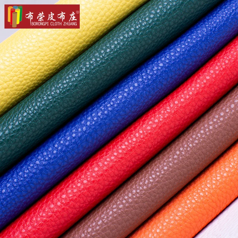 

2019 African Fabric Fabric Patchwork Supply 1.0 Mm Thickening Litchi For Grain Bags Soft Bag Imitation Decorative Sofa Leather