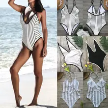 Женский бандажный купальный костюм Монокини пуш-ап цельный бикини для купания