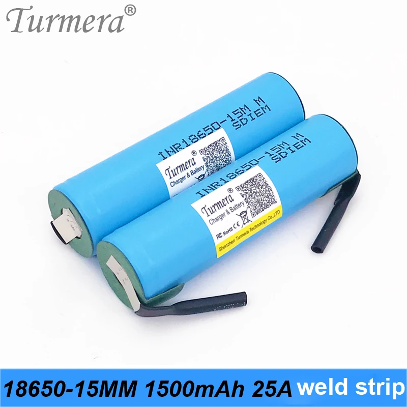 Аккумулятор 18650 15M inr18650-15MM 1500mah 25A для шуруповерта и Шурика для Turmera a15