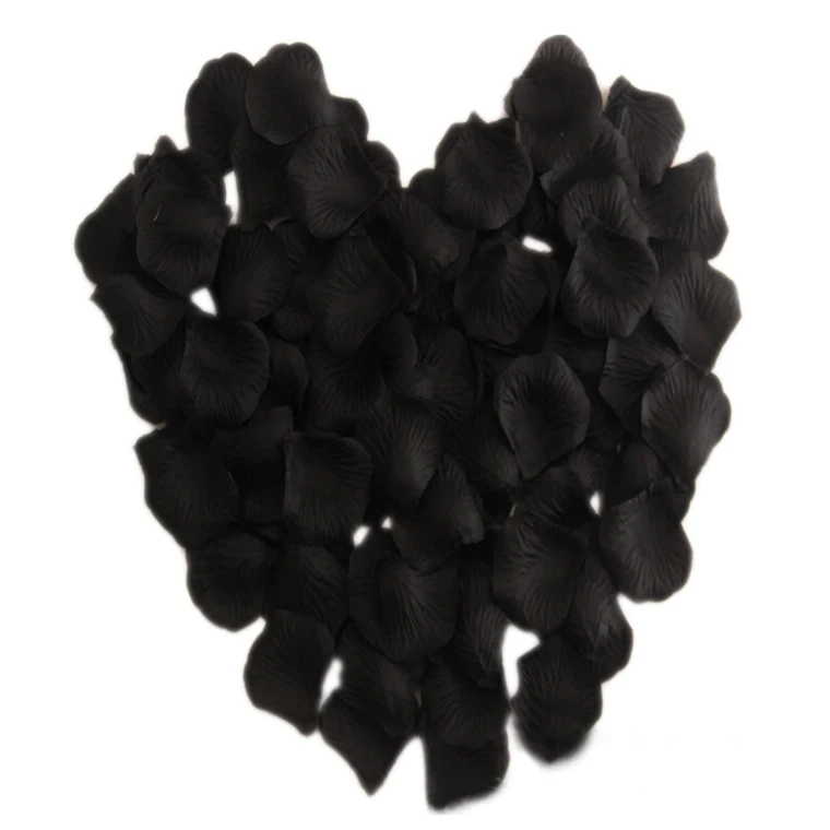 

1000 Pcs Heart Shaped Red Rose Petals,Black