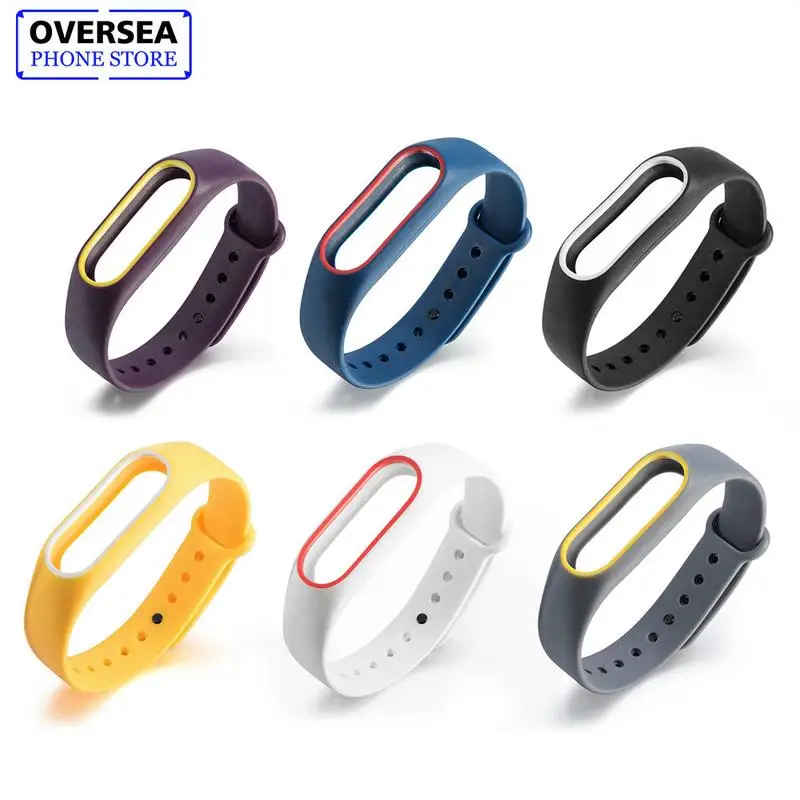 

High- Quality Replacement Wrist Band Strap With Two-color Cover For Xiaomi 2 Smart Bracelet Xiaomi Mi Band 2 Waterproof Cover Si