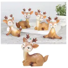 Sika Deer Настольный Декор креативный милый красивый Sika фигурка оленя Ремесло Декор для домашнего автомагазина(4 лица Экспрессия шаблон