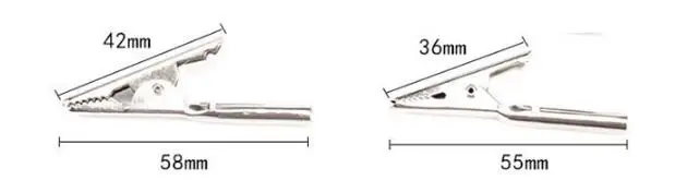 2 шт. тестовый зажим для батареи 55 мм HV крокодил зажим для штекера типа "банан" 4 мм мультиметр ручка кабель зонды крокодил батарея авто