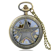 Звезда тема Полный Охотник кварц гравированный брелок ретро кулон карманные часы цепь подарок