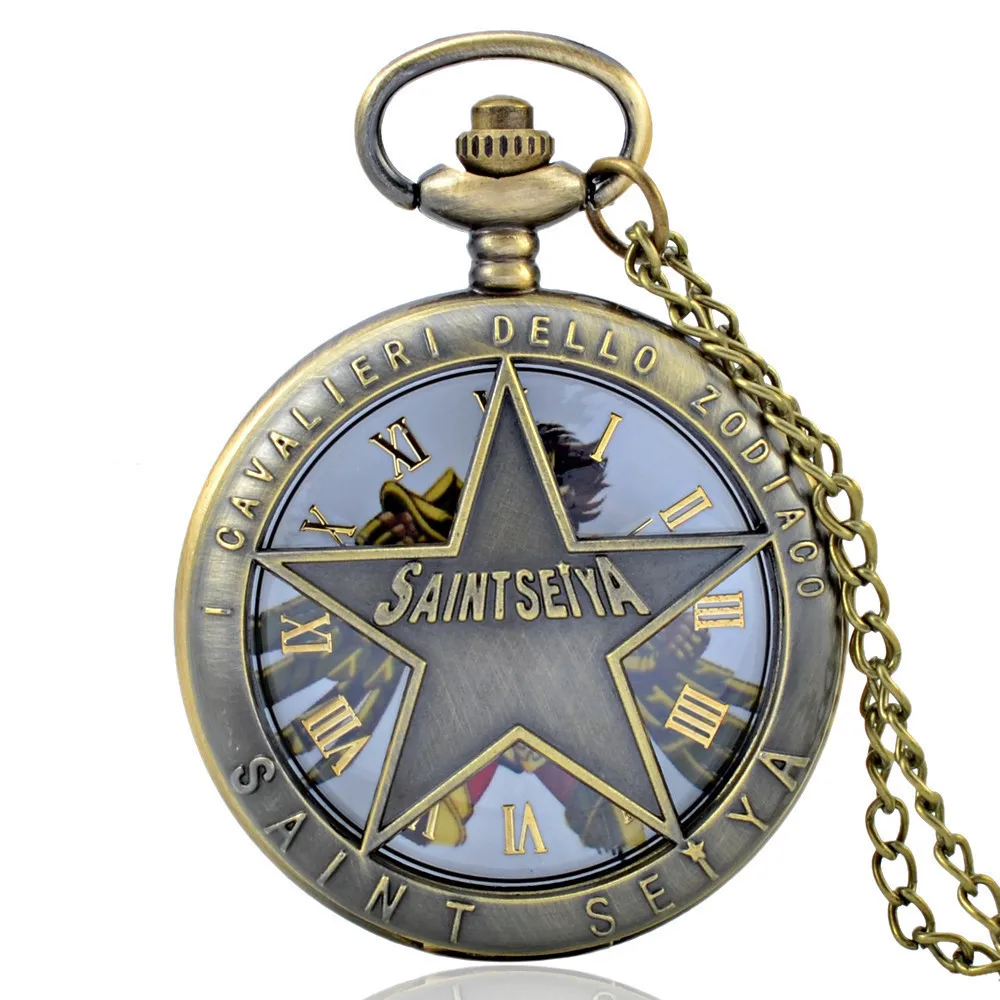 

STAR Theme Full Hunter Quartz Engraved Fob Retro Pendant Pocket Watch Chain Gift
