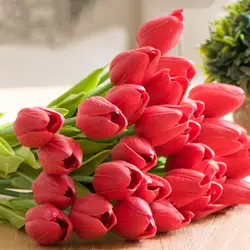 10 шт. реальные цветы цветок тюльпана искусственный букет поддельные для Свадебная вечеринка украшения
