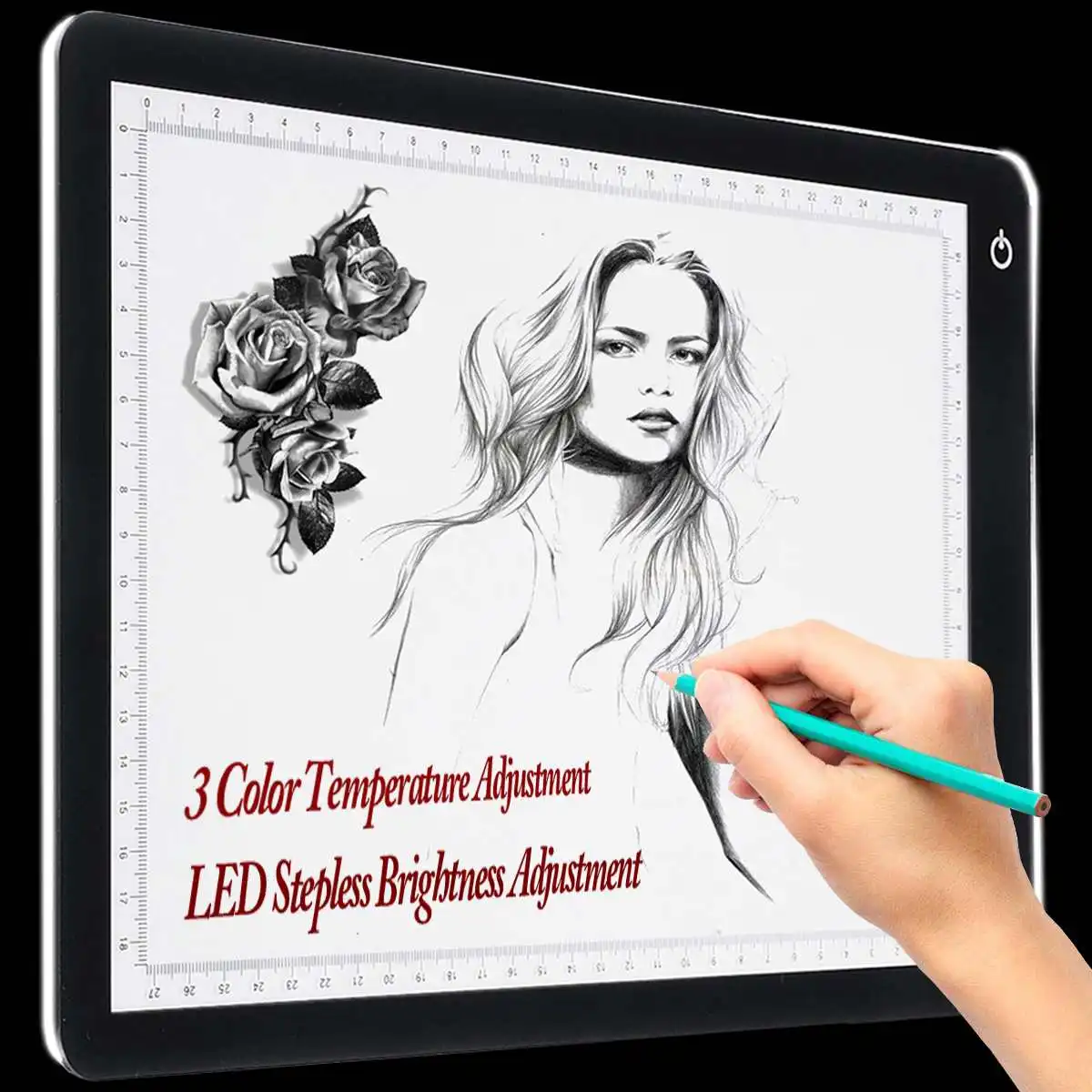 Three-Level Dimming Digital Graphic Tablet A4 LED Drawing Board Light Box Ultra-Thin Pad Writing Tracing Painting Tablet