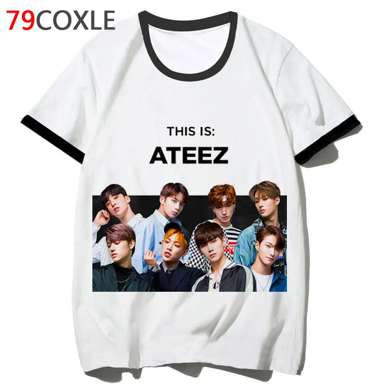 

ateez t shirt tee t-shirt harajuku hip streetwear tshirt 2019 funny men hop top for clothing male school F7034