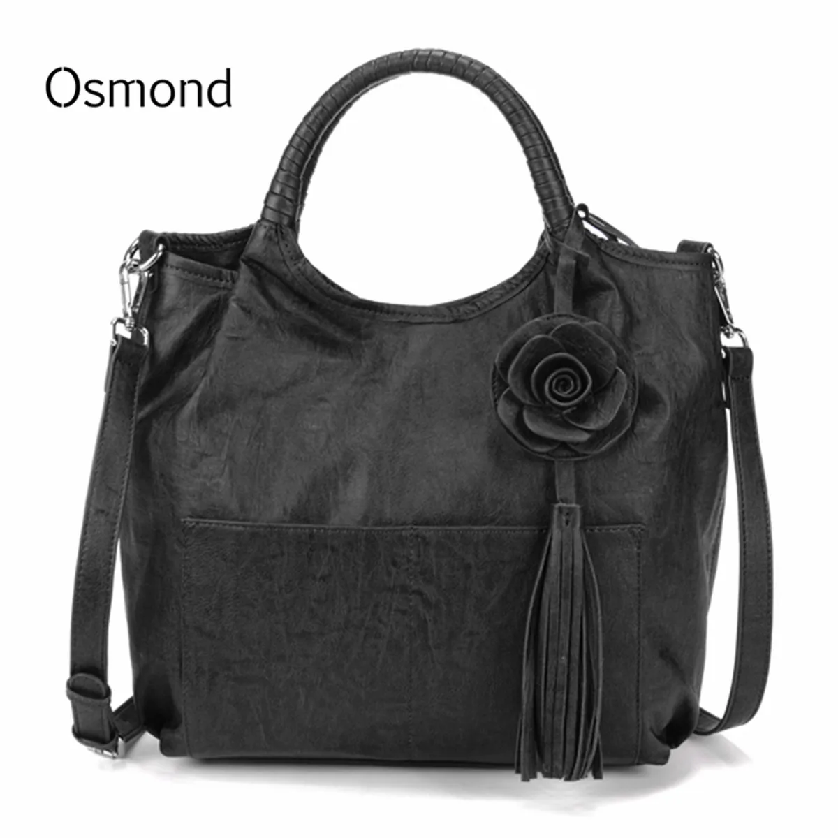 Black Feminine Bolsas 2019 Vintage Flower Women Handbag Female Large