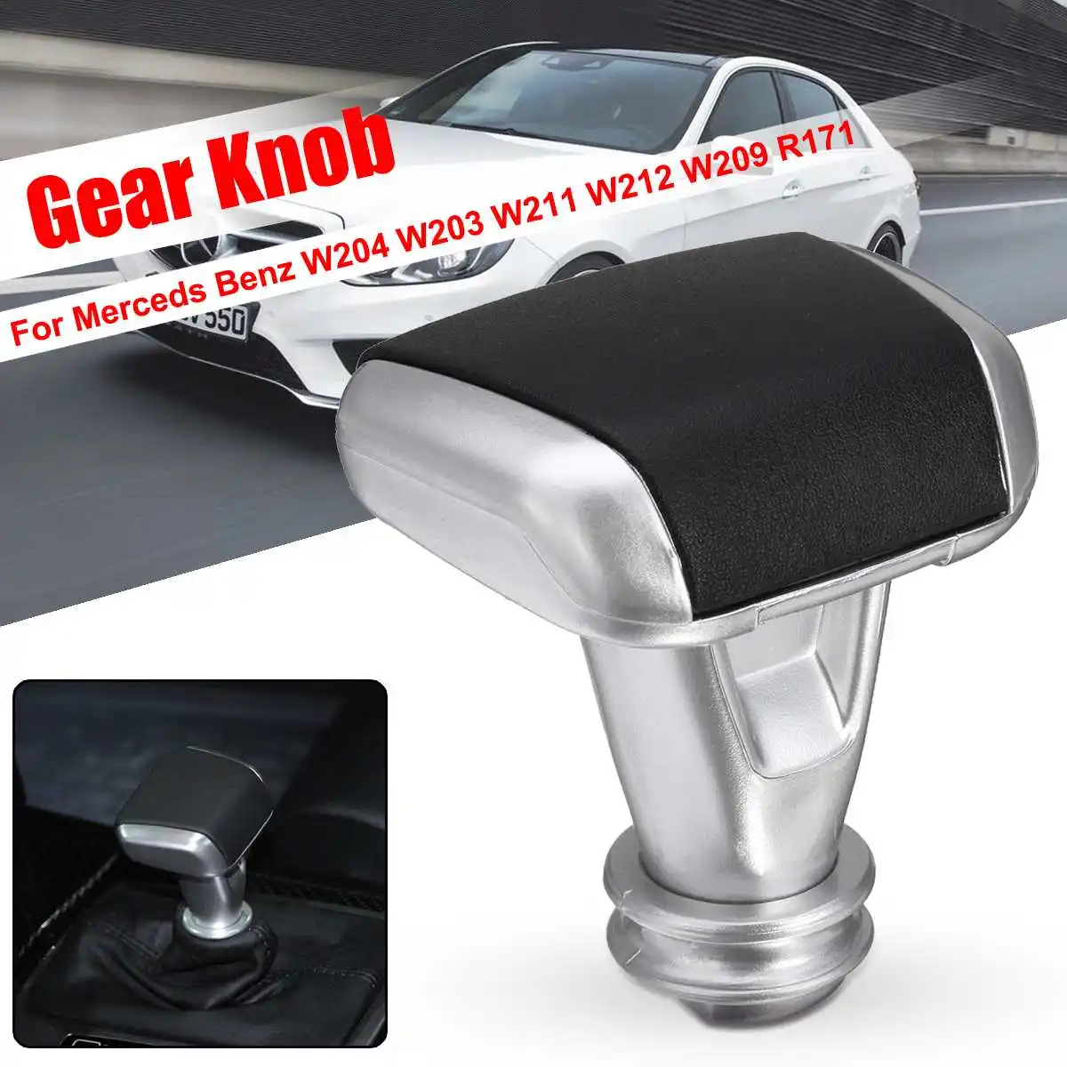 

PU Leather Car Gear Shift Knob Stick For Mercedes for Benz C E CLK CLS SLK W204 W203 W211 W212 W209 R171