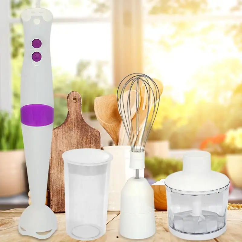 

300W 4 in 1 Multifunctional Blender Electric Juicer Blender Hand Mixer Chopper Stainless Steel Blade Meat Grinder Food Processor