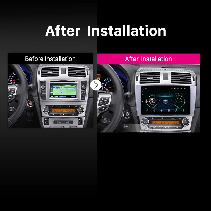 Excellent Harfey 9" Android 8.1 GPS Navigation Radio for 2009-2013 Toyota AVENSIS with Bluetooth SWC support DVR car multimedia player 5