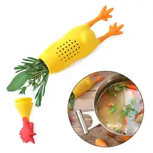 Infuser Herbs Tea-Seasoning-Pot Spice-Box Condiment-Container Chicken-Rooster Silicone