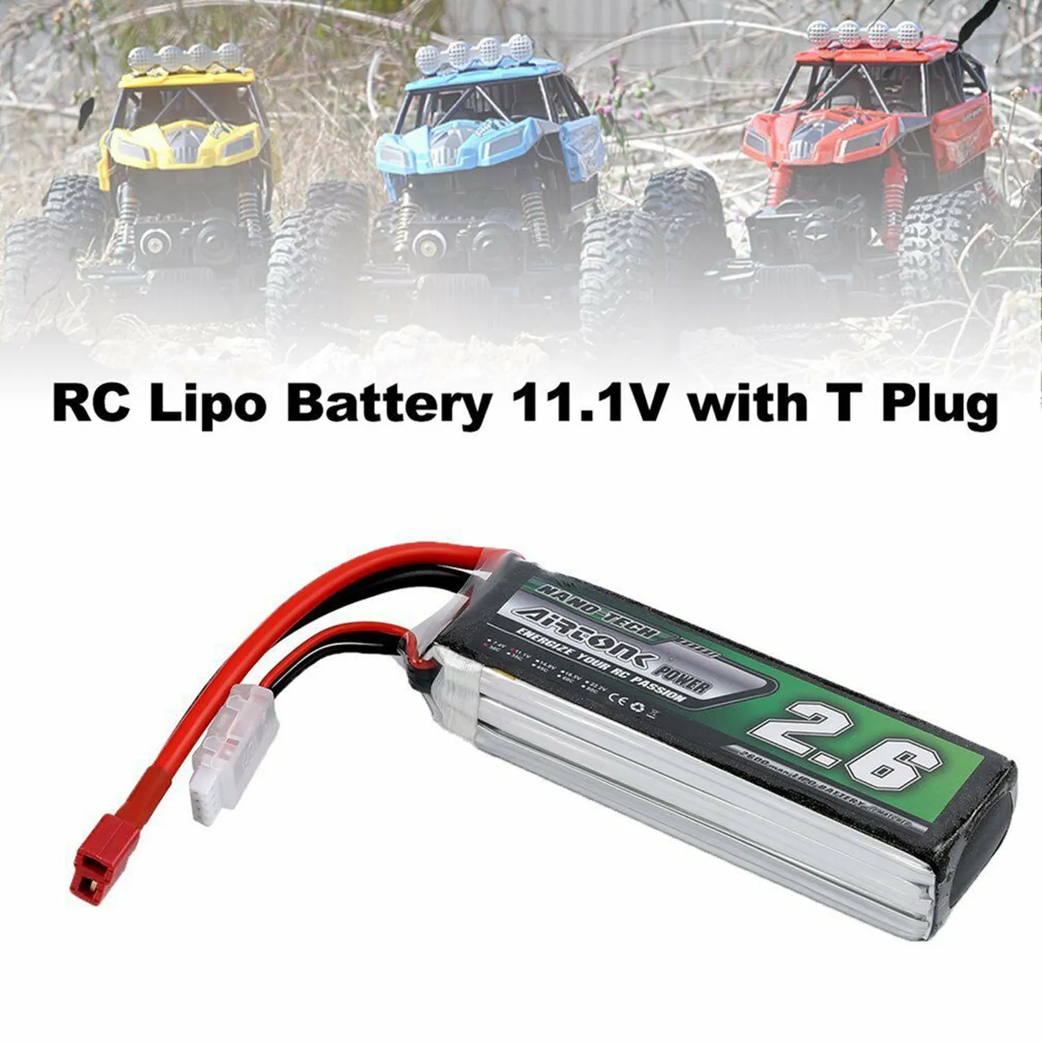 Airtonk power 11 1 V 2600 Mah 30C 3 S P Lipo батарея T Разъем для Rc Дрон автомобиля|Комплекты батарей|