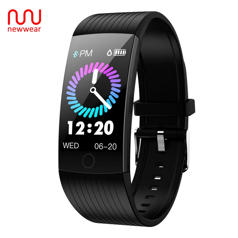 

Newwear Q18 Smart Band IP68 waterproof 1.14 inch Screen Smart Wristband Men Women Bracelet Fitness Tracker for Android & IOS