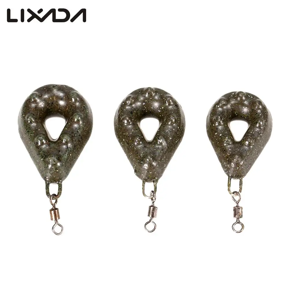 

Lixada Fishing Sinker 40G / 50G / 60G Lead Water-shape Drop Weight for Carp Fishing Tackle Accessory