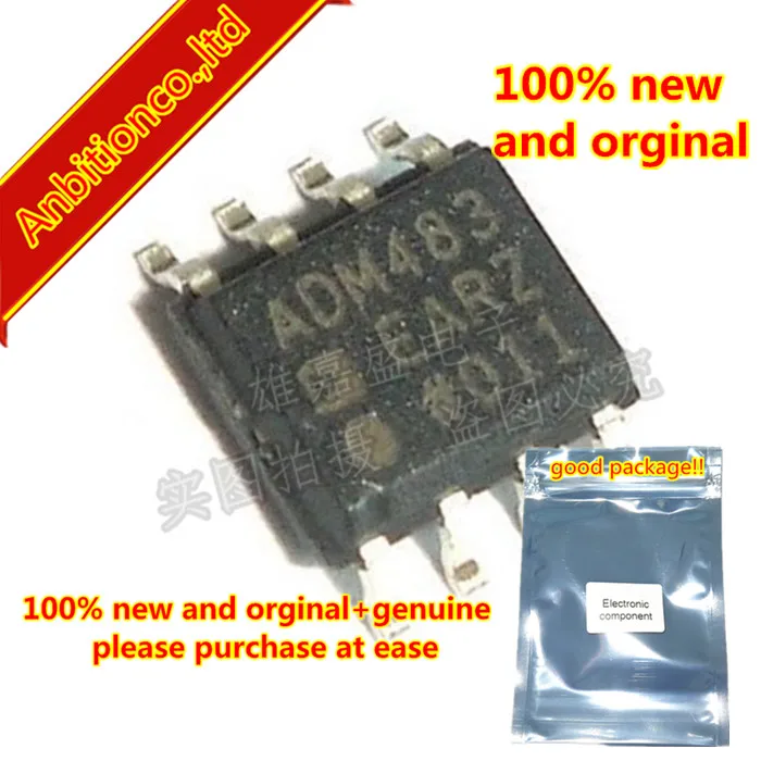 

10pcs 100% new and orginal ADM483EARZ ADM483EAR ADM483 SOP8 RS485in stock