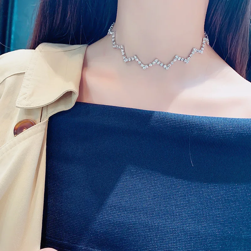FYUAN цепочка чокер для женщин 2019 бижутерия серебряные ожерелья с волнистыми
