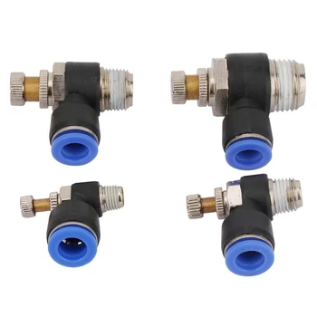 

2pcs Tube Air Flow Speed Controller Pipe Pneumatic Fitting Regulator Valve NEW Wholesale