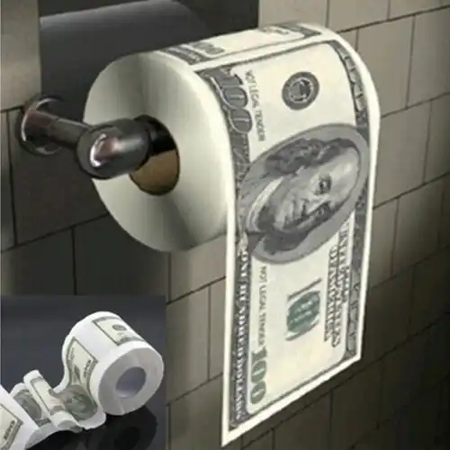 Хит, Дональд Трамп, $100, доллар, Humour, туалетная бумага, купюр, туалетная бумага, рулон, новинка, кляп, подарок, дампа, Трамп, забавный кляп, подарок - изображение