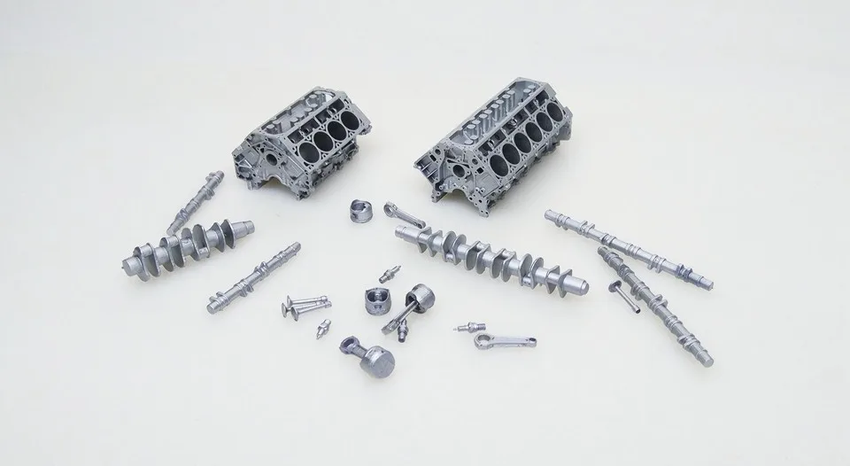 

New die casting resin 1/18 Car Model V8 V12 Remote Control Modified Car DIY Resin Simulation Engine Cylinder Piston