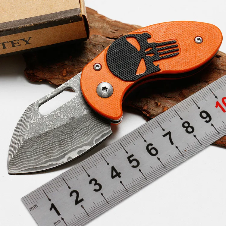 

Quality Damascus Steel Knife Portable Gift Outdoor Sharp Knife Mini Portable Folding Knife EDC tools