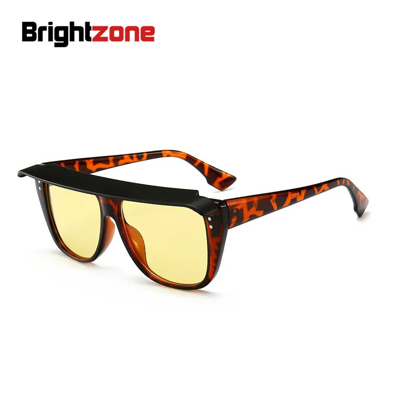

Brightzone Fashion A Hat Oversized Sunglasses Women Lady Luxury European Brand Designer Vintage Driving Goggle Female Retro