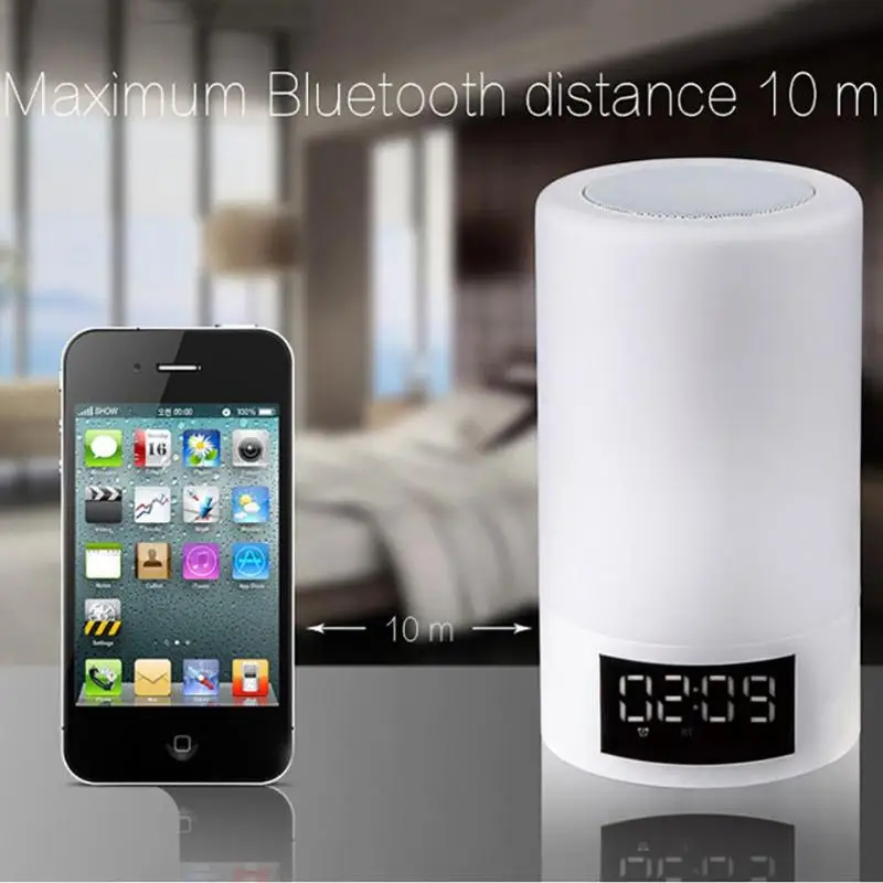 Новинка 2019 Беспроводная Bluetooth аудио Колонка плеер 7 цветов для спальни настольный