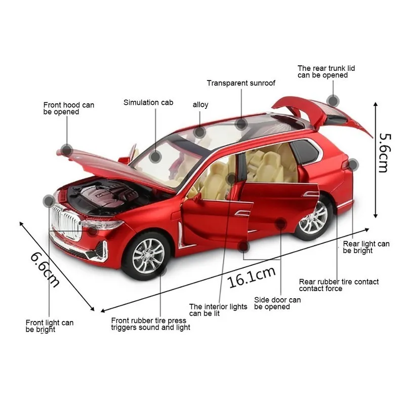 Новинка, 1:32, X7, игрушечная машинка из сплава, литая под давлением, X7, оттягивается назад, внедорожник, модель детских игрушек, внедорожные транспортные средства, украшения для выпечки торта