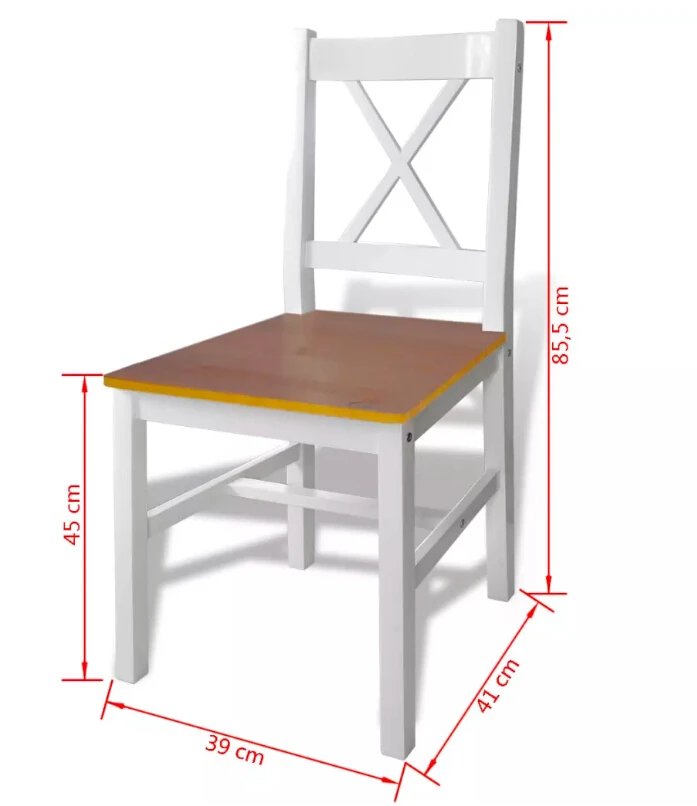 VidaXL Dining Set 5 Pieces Solid Wood Brown Professional Dining Room Sets Four Chairs And A Dining Table
