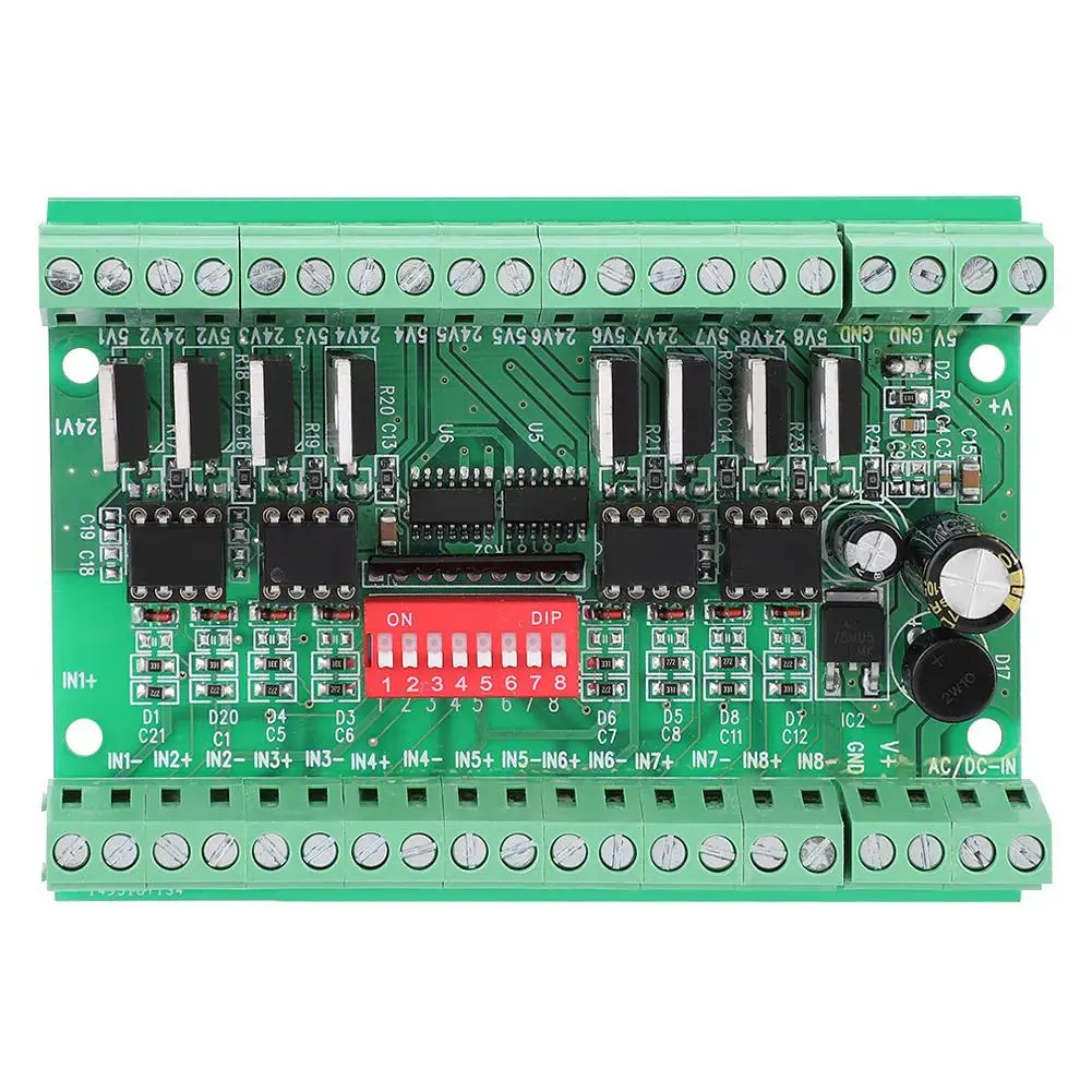 

8-Channel Level Converter Module NPN/PNP to NPN 5V/24V SquareWave Signal Conversion Module Level Converter Board 10MHZ