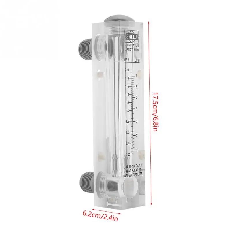 Стеклянный расходомер 0,2-2GPM 1-7LPM LZM-15 тип панели стеклянный Жидкостный расходомер воды
