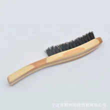 100 шт щетка для бороды Мужская щетина для усов уход за лицом щетка для чистки волос бук длинная ручка мода