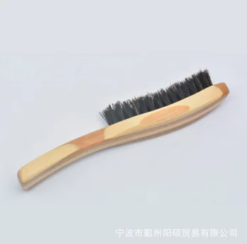 

100pcs Beard Brush Boar Bristle for Men's Mustache Face Facial Hair Cleaning Brush Beech Long Handle fashion