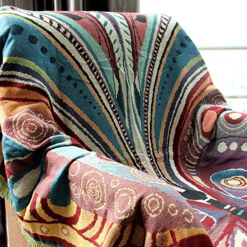 Цветное художественное вязаное покрывало с бабочкой, покрывало, покрывало для путешествий, сшитое одеяло, s диван, полотенце, бохо, вязаное кресло, покрывало для дивана, полотенце