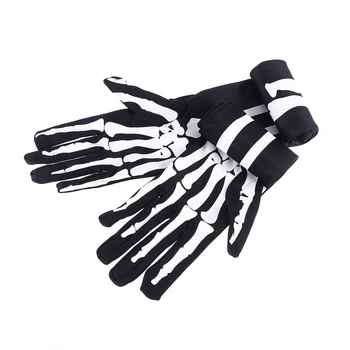 

1 Pair of Halloween Skeleton Gloves Long Arm Full Finger Gloves Costume Halloween Cosplay Party