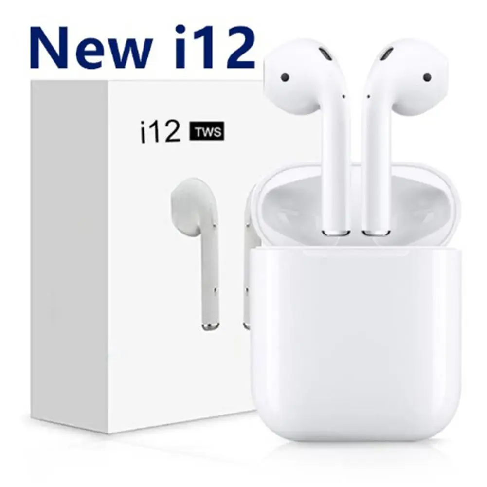 

I12 Tws Bluetooth Earphone Wireless Earphones Touch Control Earbuds Sweatproof Headset With Charging Case For All Smart Phone