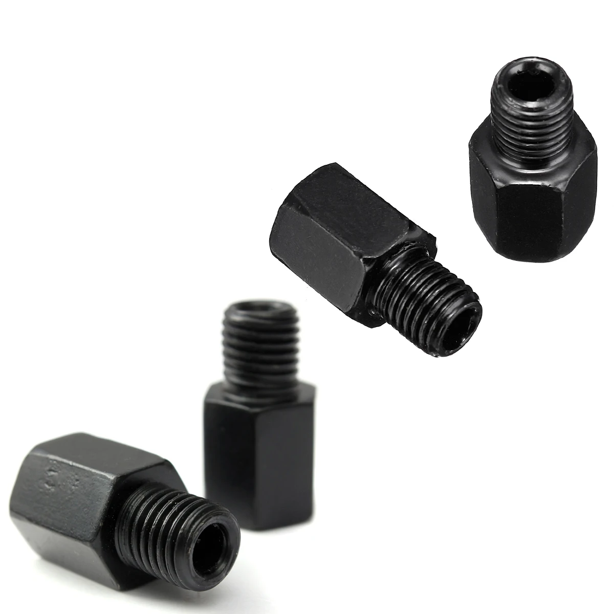2Pcs Universal Motorcycle Bike 10mm to 10mm Mirror Adapters Side Mirror