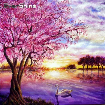 

EverShine Scenery Paint With Diamonds Full Drill Square Diamond Embroidery Sale Home Wall Decor Diamond Mosaic Tree Handmade Art