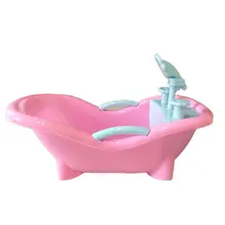 Мини-кукольная Ванна розовая Пластиковая Душевая ванна для кукольного дома украшения мебели