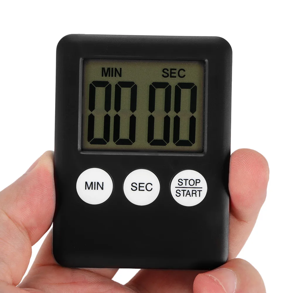 

Fashion Simple Super Thin LCD Digital Screen Kitchen Timer Square Cooking Timer Count Up Countdown Alarm with Magnet