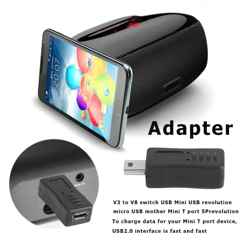 Переходник с Micro USB мама на Mini 5Pin папа|Компьютерные кабели и разъемы| |