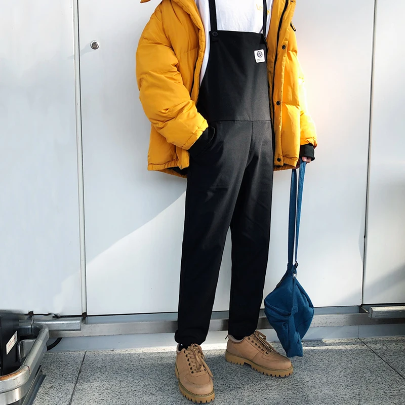 

2018 Men's Harem Cargo Casual Pants Joggers Black/navy Color Jumpsuit Rompers Slim Fit Fashion Trend Brand Trousers Size S-XL