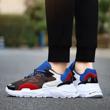 

2018 Spring And Autumn Lace-up Hot Sports Shoes Korean-Style Men's Platform Dad Shoes Casual Shoes Trend Students Men's Shoes