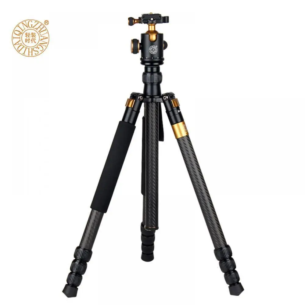 Новый QZSD Q1088C Professional углерода волокно DSLR камера штатив монопод + шаровой