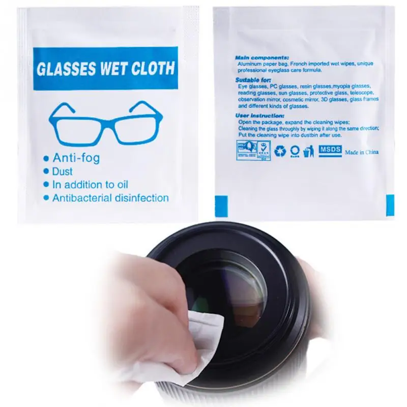 

25Pcs/pack Portable Pre-Moistened Camera Wipes Glasses Cleaning Towelette Lens Keyboard Eyeglass Lenses Sunglasses Dust Wipes#63