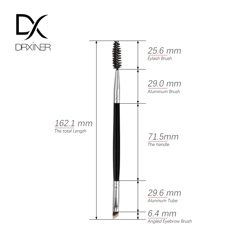 Drxiner فرش للماكياج الحاجب فرشاة + الحاجب مشط Spoolie فرشاة الحاجب ماكياج فرش الجمال أساسيات مزج العين