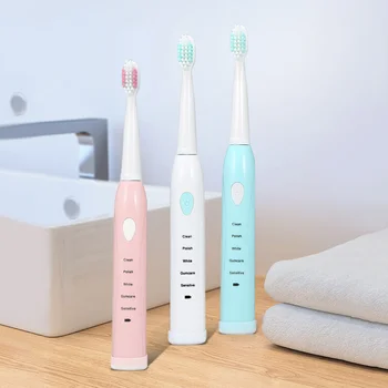 

USB Charging Waterproof Intelligent Electric Toothbrush Five-Speed Cleaning Mode With 4 Replacement Brush Heads Tooth Brush