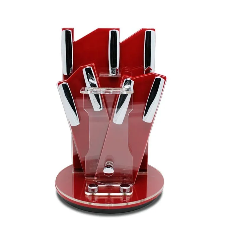 

Acrylic Rotatable Knife Holder Moisture-proof Dry Storage Tool Kitchen Placed Knife Holder Light Stands For Knives